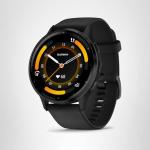 Garmin Venu 3 Slate Stainless Steel Bezel 1.4-Inch AMOLED Touchscreen Display Smart Watch with 45mm Black Case and Silicone Band
