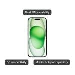 Apple iPhone 15 Plus, 128GB, Green - Unlocked (Renewed)