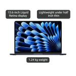 2024 Apple MacBook Air with M3 chip (13-inch, 16GB Ram, 256GB SSD Midnight) QWERTY English (Renewed)