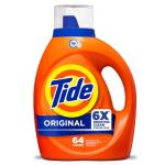 Tide Liquid Laundry Detergent, 64 Loads, HE Safe