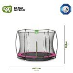8ft EXIT Toys Silhouette Ground Trampoline for Kids