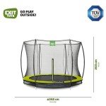 10ft Round Inground Trampoline with Safety Net