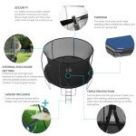 Zero Gravity Ultima 4 Black 10ft Trampoline
