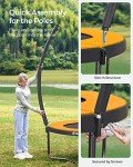 12ft Kids Trampoline with Safety Enclosure Net