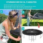 Black Edition Zero Gravity Ultima 4 Trampoline 8ft
