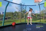 Panana Outdoor Trampoline with Safety Net and Ladder