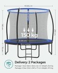 SONGMICS 305cm Round Outdoor Trampoline with Safety Net