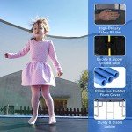 COSTWAY Round Trampoline with Safety Enclosure