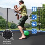 COSTWAY Round Trampoline with Safety Enclosure