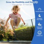 12FT/14FT Outdoor Trampoline with Safety Net & Ladder