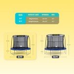 Jumpking 8ft Round Trampoline with Safety Net & Ladder