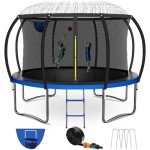 Kiivakii 14FT Outdoor Trampoline with Basketball Hoop