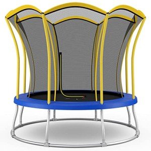 COSTWAY 10FT Round Trampoline with Safety Net