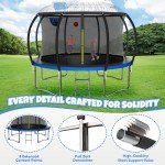Kiivakii 14FT Outdoor Trampoline with Basketball Hoop