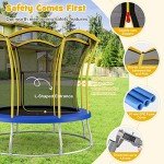 COSTWAY 10FT Round Trampoline with Safety Net