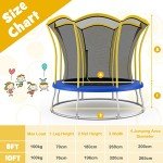 COSTWAY 10FT Round Trampoline with Safety Net