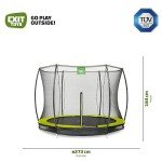 EXIT Toys 8ft Compact Inground Trampoline for Kids