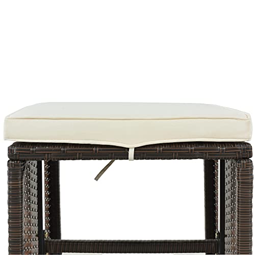 11-Piece Outdoor Patio Wicker Dining Set with Wood Tabletop