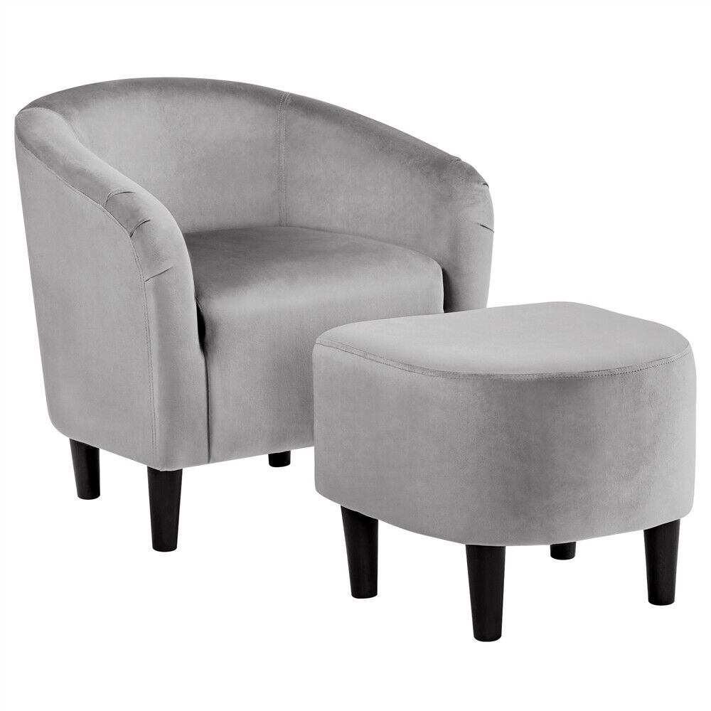 Contemporary Club Chair and Ottoman Set for Home