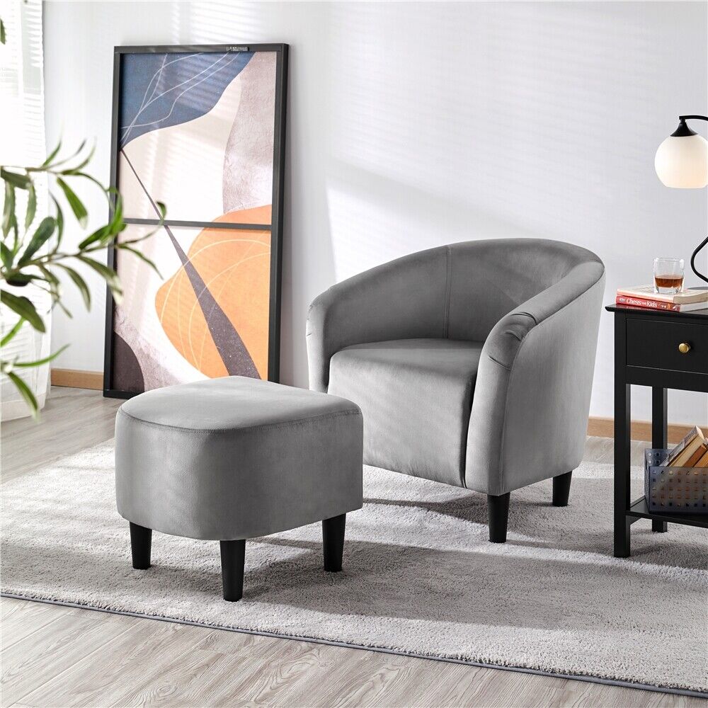 Contemporary Club Chair and Ottoman Set for Home
