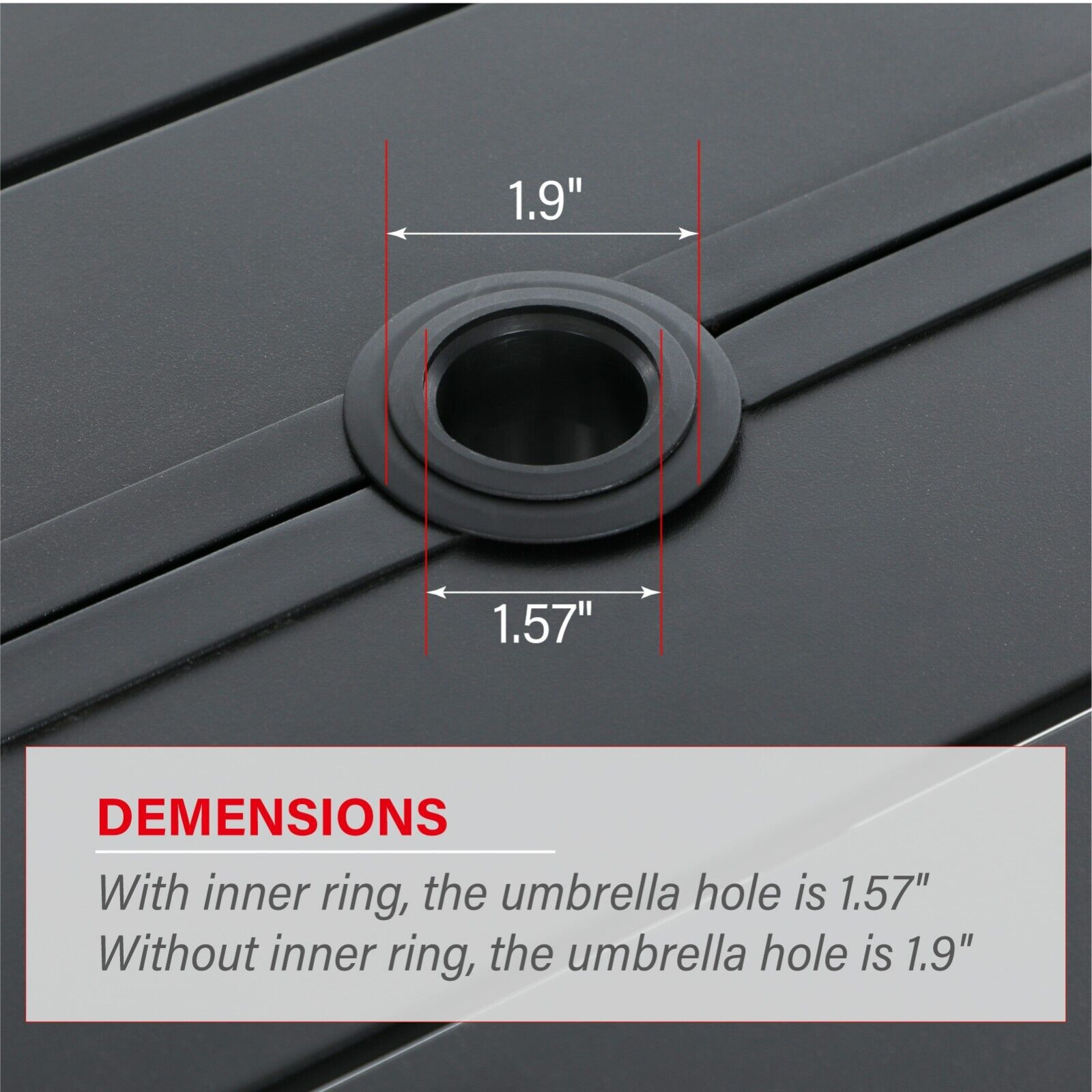 Rectangular Outdoor Dining Table for 6 with Umbrella