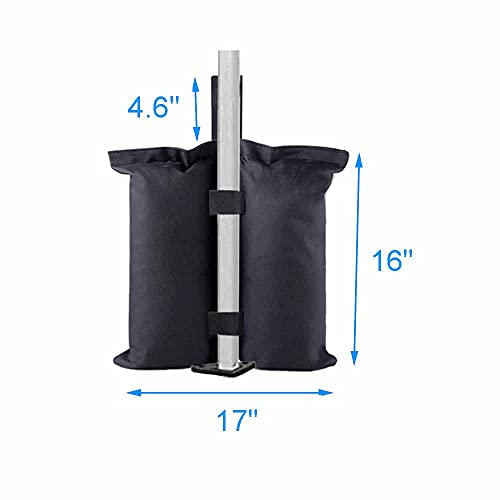 BEISUOSI Balance Weight Sandbags, for Patio Umbrella; Pop Up Tent; Canopy; and Other Outdoor Furniture (Bags only, Sand exclude) (6pcs, Black)