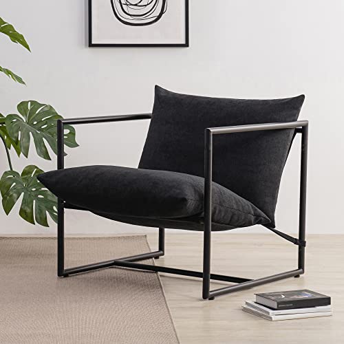 ZINUS Aidan Sling Accent Chair in Black