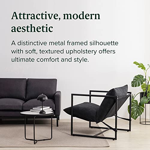 ZINUS Aidan Sling Accent Chair in Black