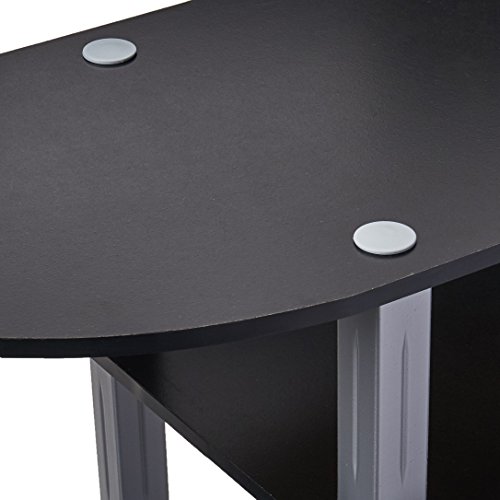 Furinno Turn-S-Tube Wide TV Entertainment Center, Black/Grey