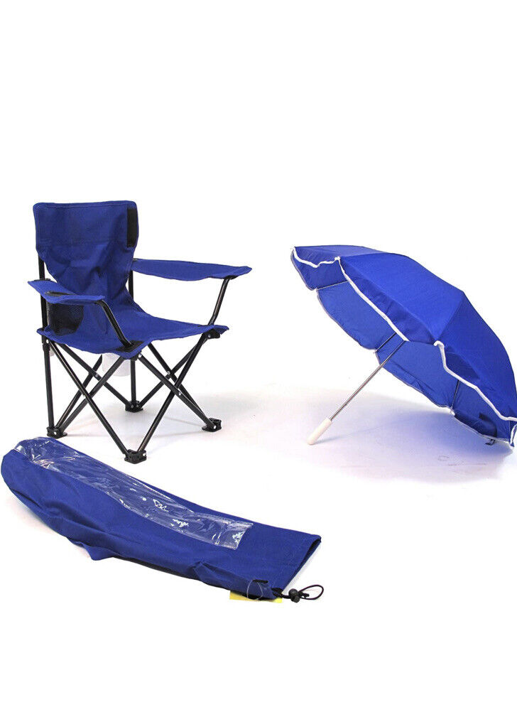 Redmon Umbrella Kids Camping Chair with Matching Shoulder Bag Royal Blue