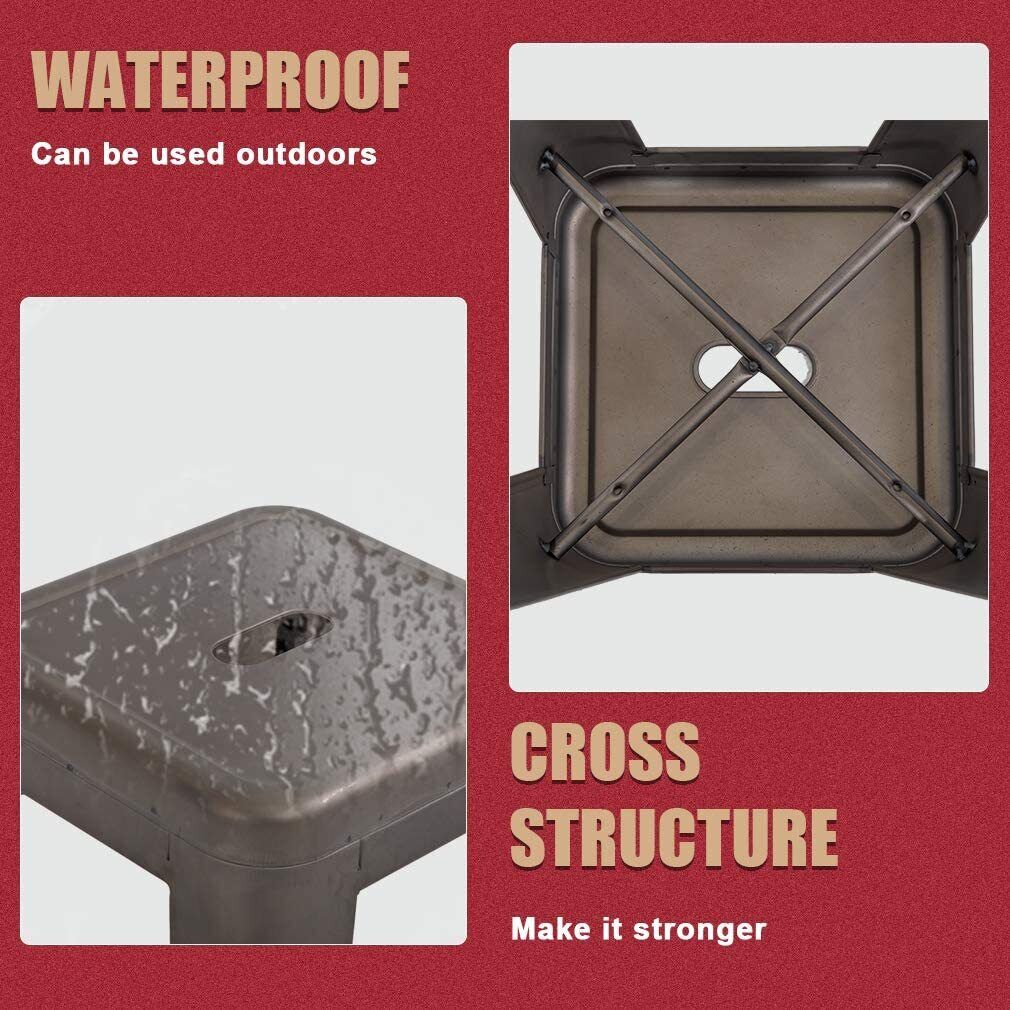 Counter Height Bar Stools Set 4 Stackable Barstools