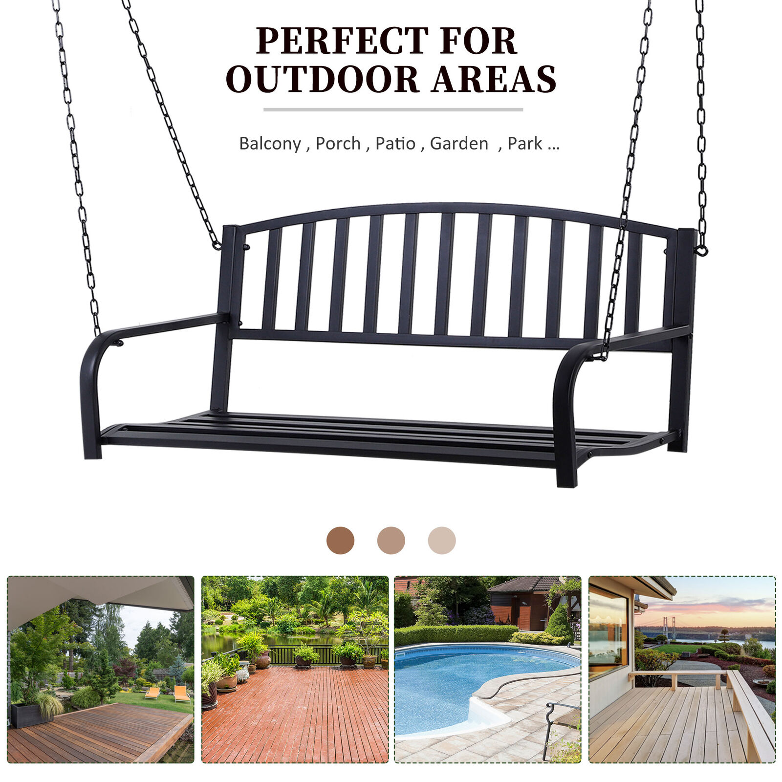 Hanging Swing Chair for Outdoor Patio Deck