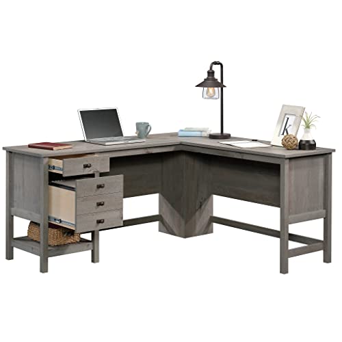 Sauder Mystic Oak L-Desk - Compact & Chic