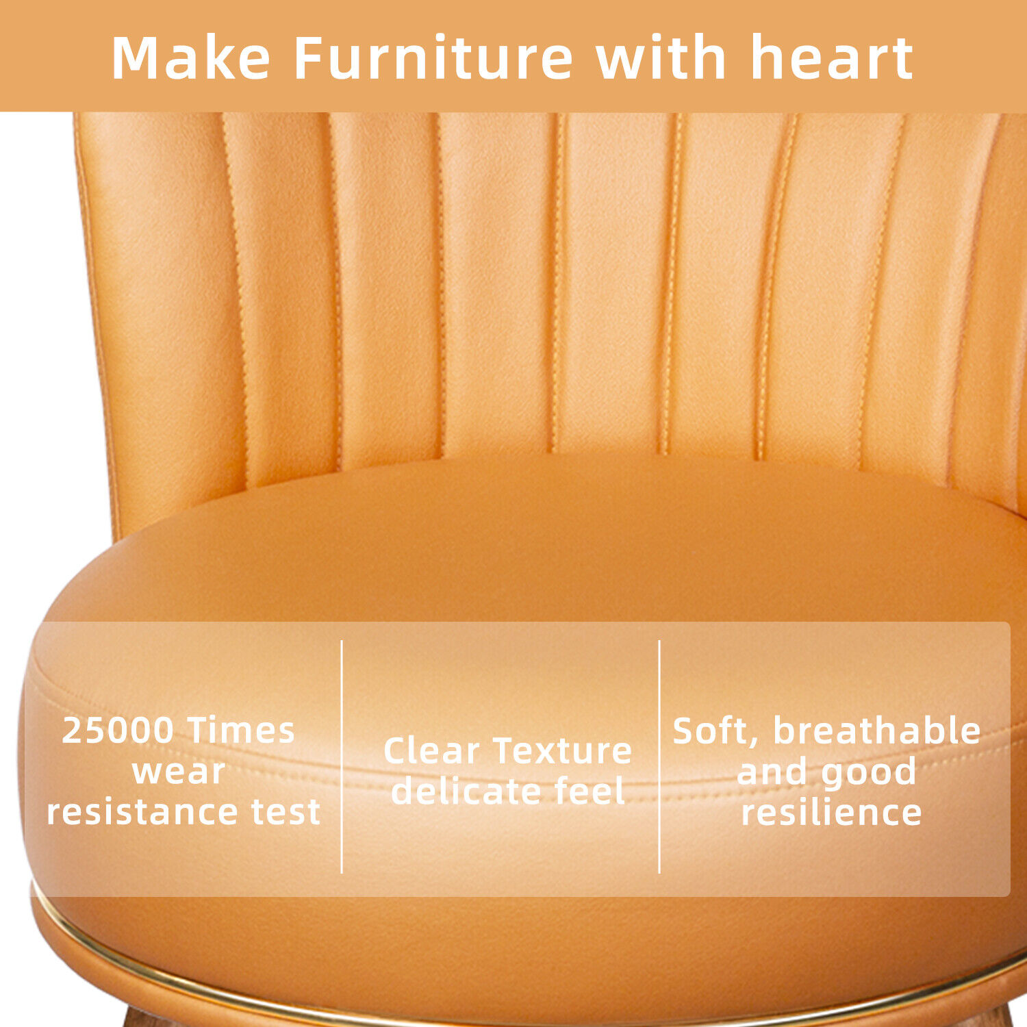 Set of 4 Bar Stools Swivel Leather Counter Height Stool Kitchen Dining Chairs