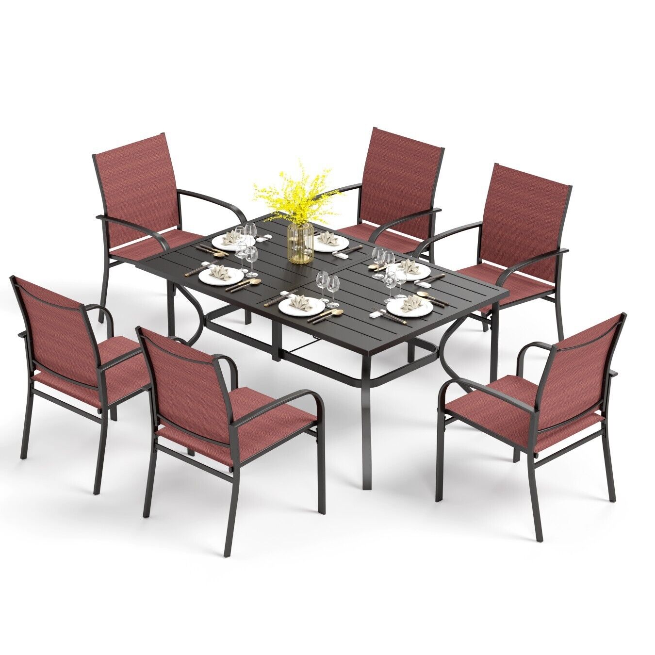 PHI VILLA Outdoor Dining Set - 7 Piece