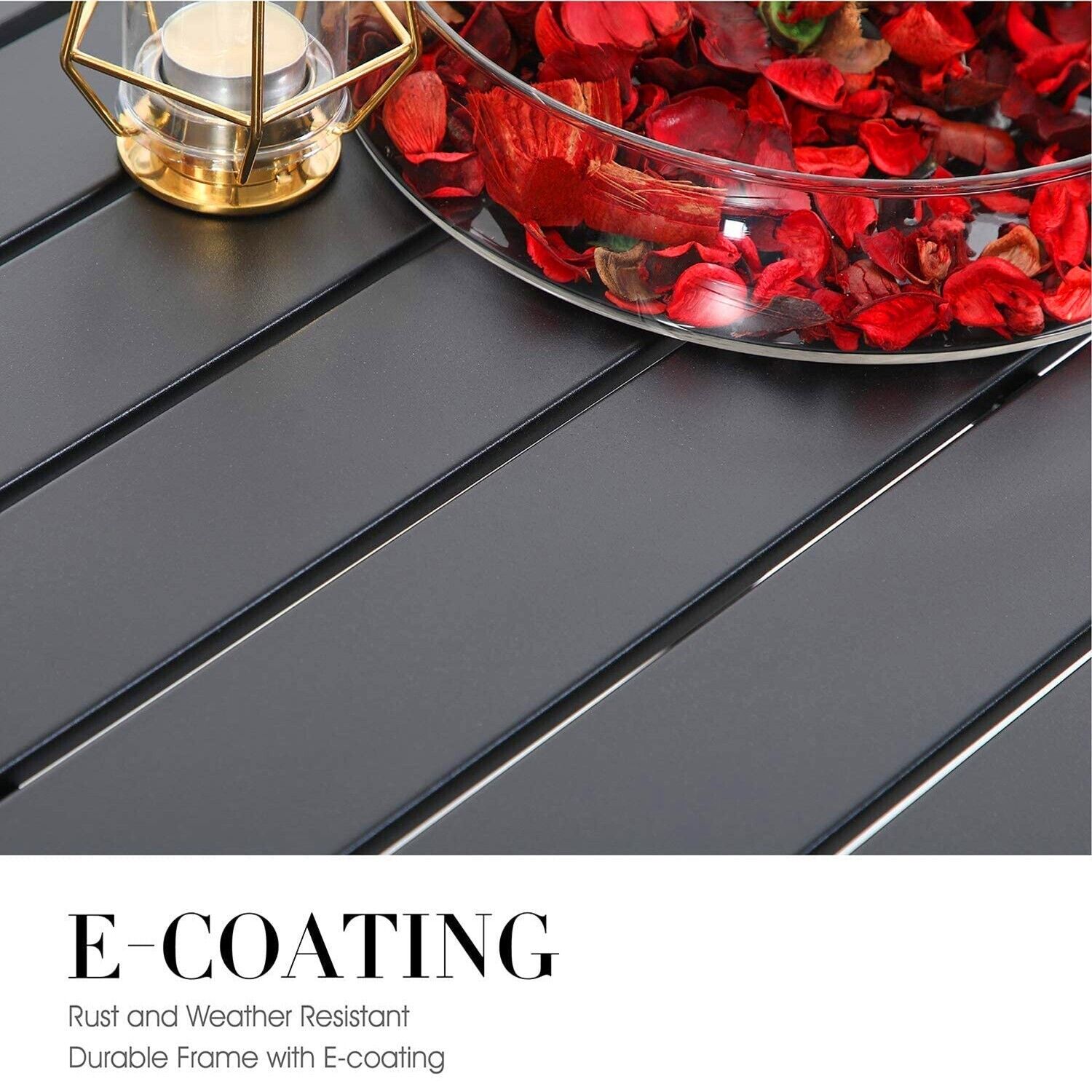 7 Piece Outdoor Patio Dining Set Stackable Chairs