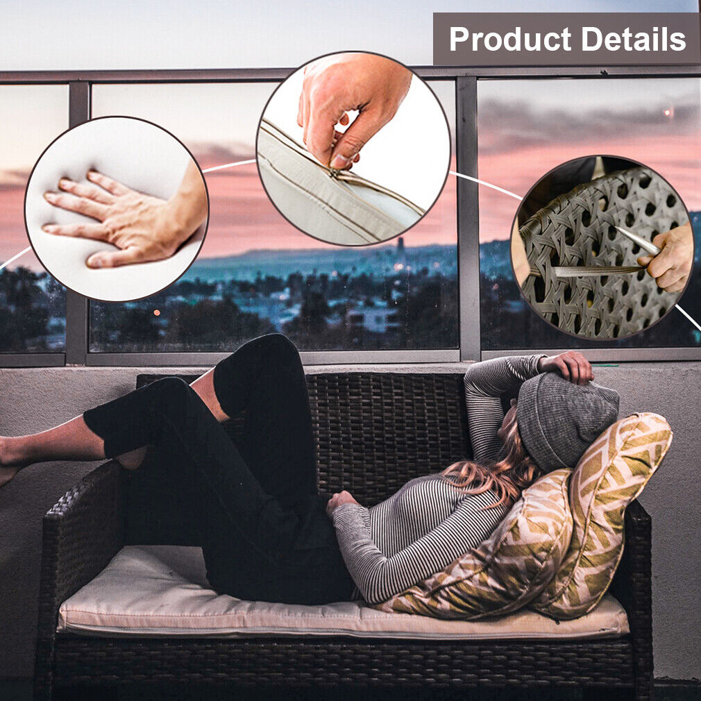 4 Pcs Outdoor Wicker Patio Furniture Set