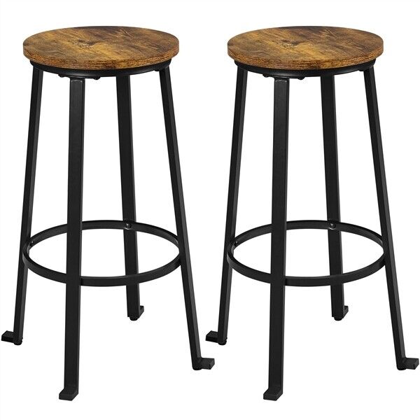 Bar Height Bar Stools Metal Barstools Counter Stools Backless Set of 2 Rustic