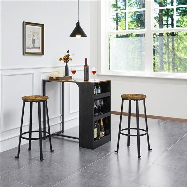 Bar Height Bar Stools Metal Barstools Counter Stools Backless Set of 2 Rustic