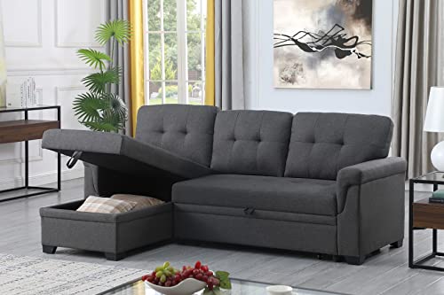 Lilola Home Reversible Sleeper Sectional Sofa with Chaise