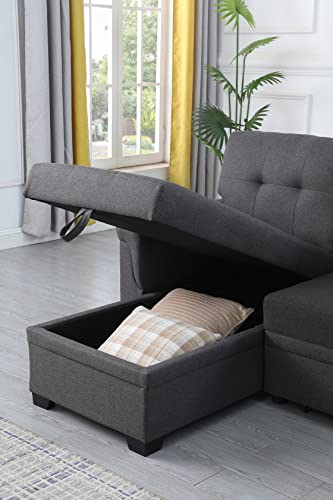 Lilola Home Reversible Sleeper Sectional Sofa with Chaise