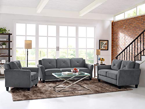 Grey Harrington Sofa by Lifestyle Solutions