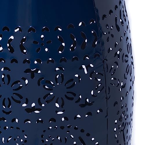 Christopher Knight Home Ruby Outdoor 12" Iron Side Table, Dark Blue