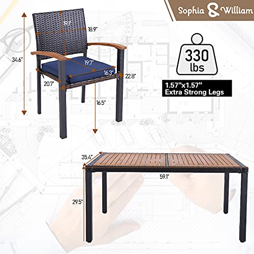 Sophia & William 7-Piece Outdoor Dining Set