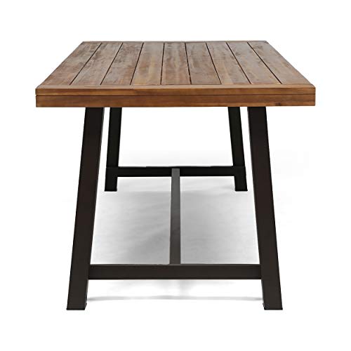 Beau Outdoor Wooden Dining Table - Teak and Metal