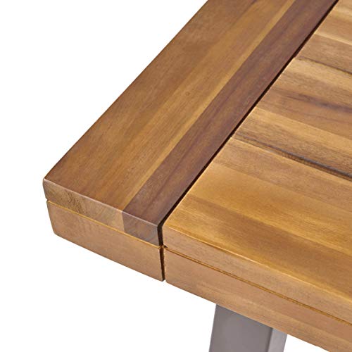 Beau Outdoor Wooden Dining Table - Teak and Metal