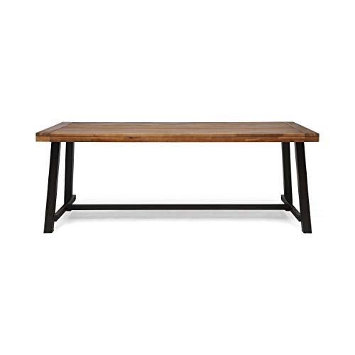 Beau Outdoor Wooden Dining Table - Teak and Metal