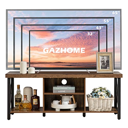 Industrial Rustic Brown TV Stand for 55" TV