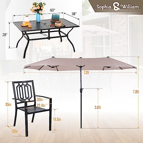 Sophia & William Outdoor Dining Set for 6