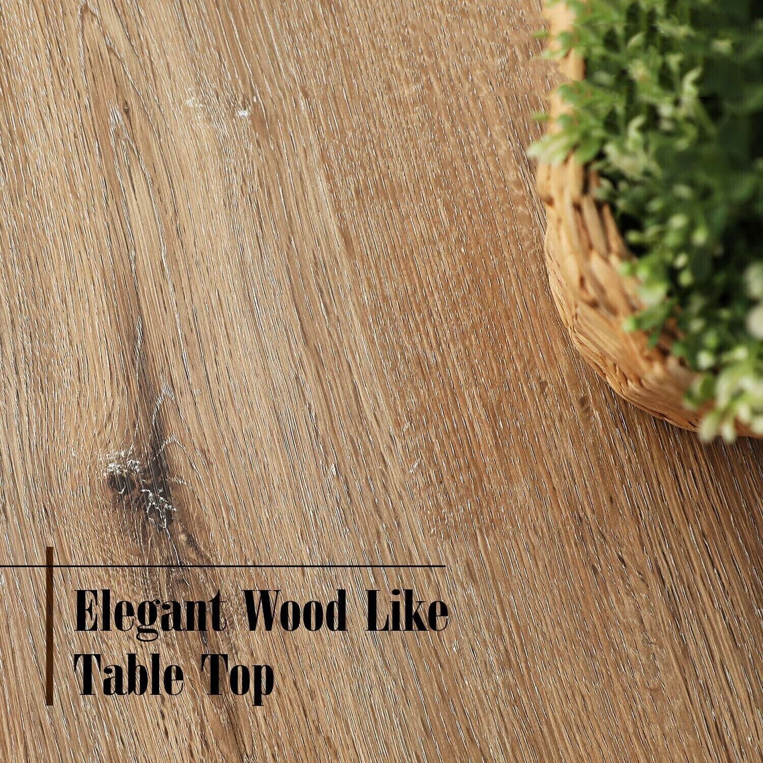 Outdoor Patio Dining Set with Wood-Like Table - 7 Pieces